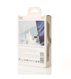 СЗУ-адаптер DC CA-D17 PD 35W (2Type-C) + кабель Type-C - Lightning (Білий) D